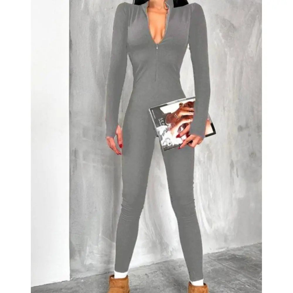 Lucky Life Kadın Uzun Kollu V Yaka Baş Parmak Geçirmeli Detay Kaş