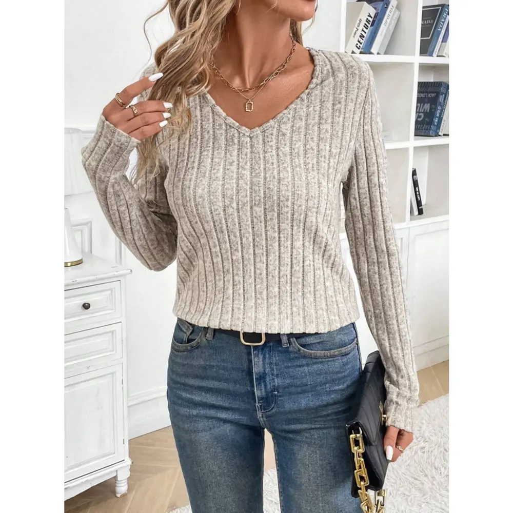 Lucky Life Kadın Uzun Kollu V Yakalı Arkadan Dantel Detaylı şardo