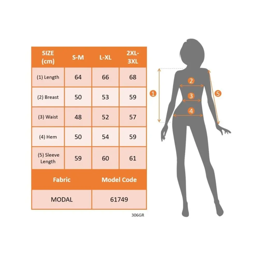 Lucky Life Kadın Uzun Kollu V Yakalı Desenli Modal Bluz