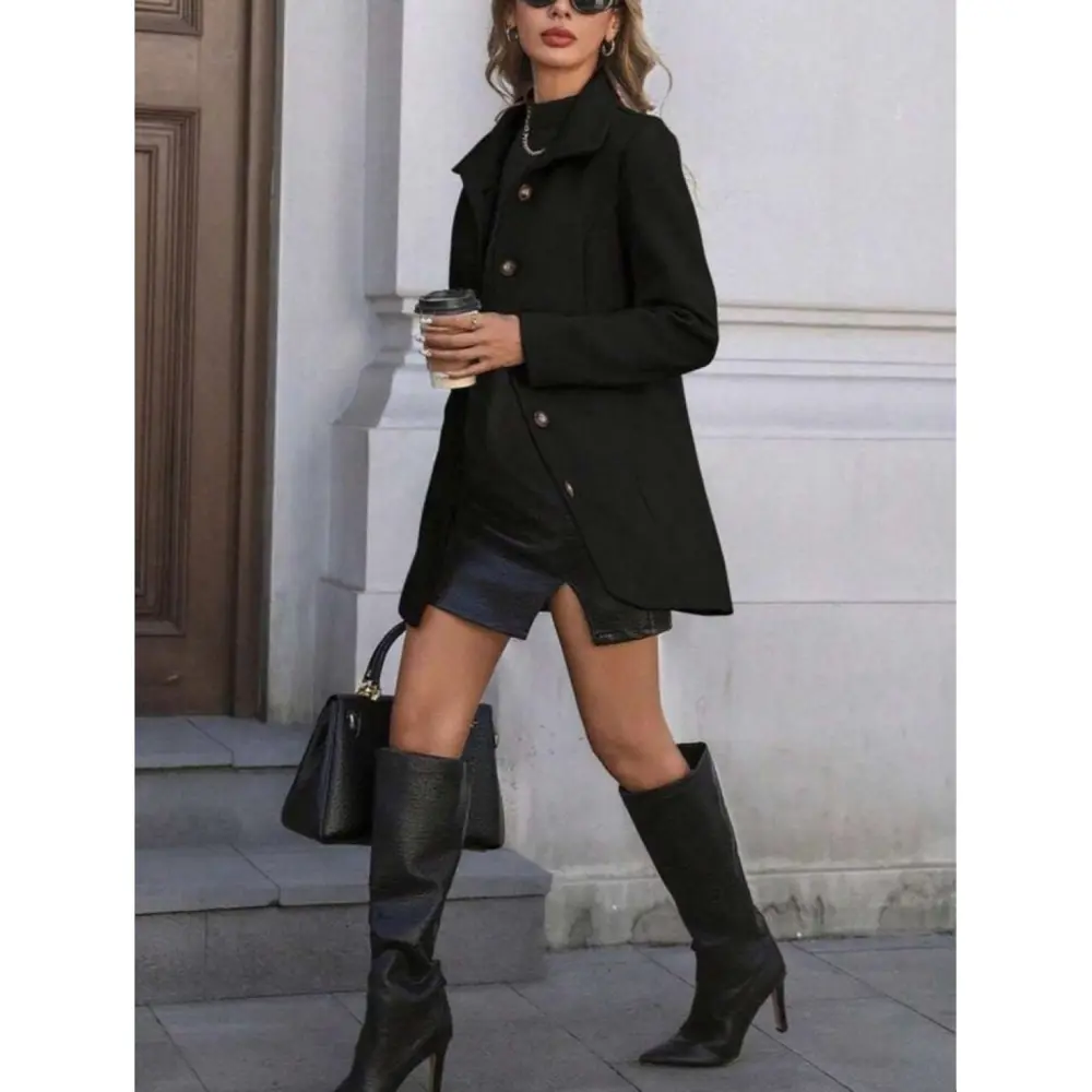 Lucky Life Kadın Uzun Kollu Yakalı önden Düğmeli Astarsız Ithal K