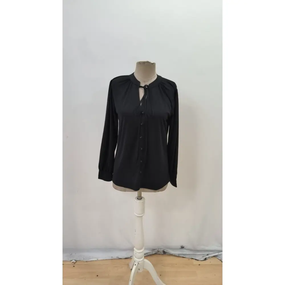 Lucky Life Kadın Uzun Kollu Yakalı Yakadan Bağcıklı Düğmeli Sandy