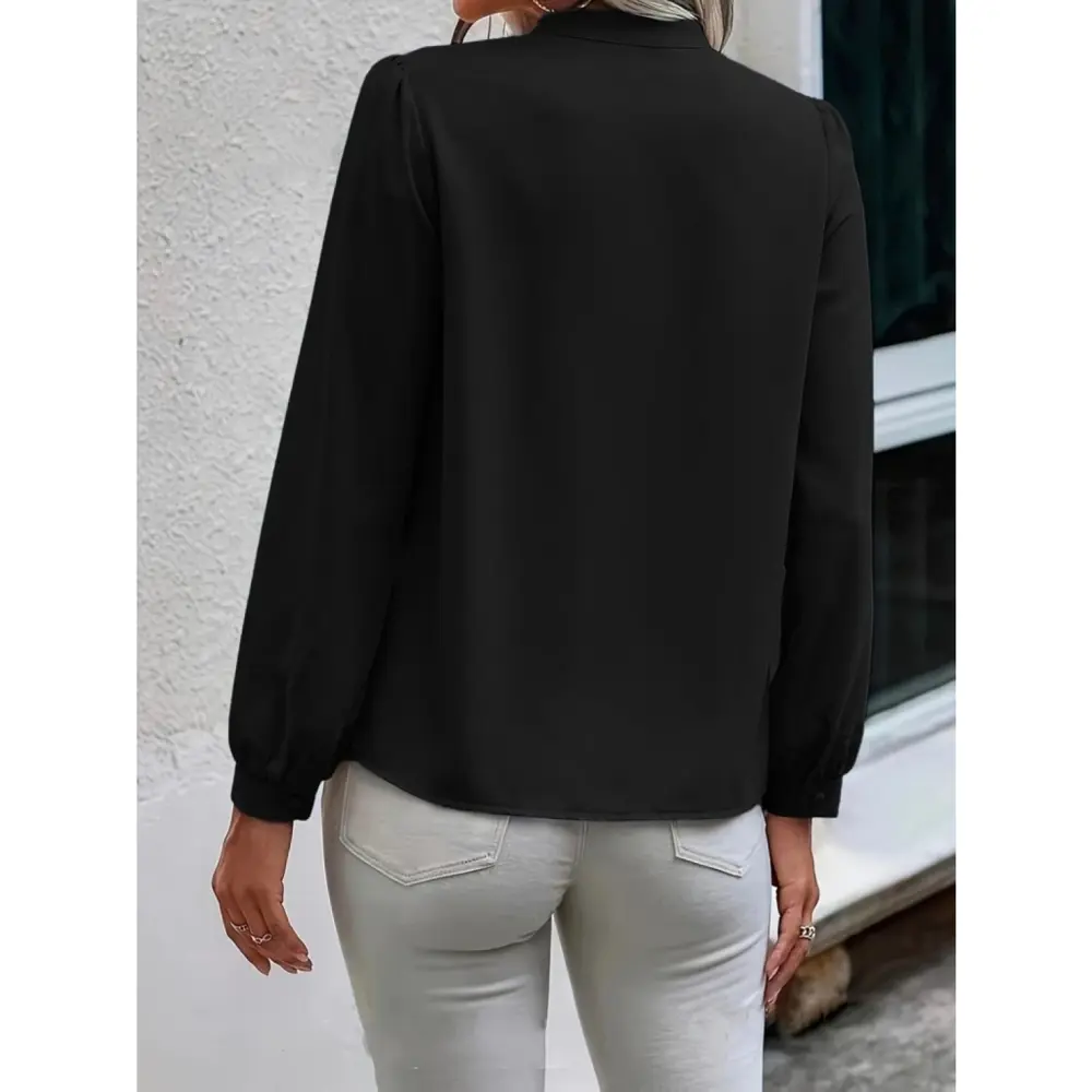 Lucky Life Kadın Uzun Kollu Yakalı Yakadan Bağcıklı Düğmeli Sandy