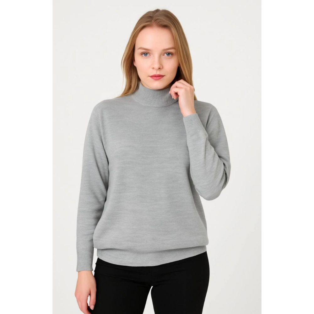 Lucky Life Kadın Yarım Boğaz Triko Kazak Yumuşak Dokulu Pamuklu I Lucky Life Kadın Yarım Boğaz Triko Kazak Yumuşak Dokulu Pamuklu I