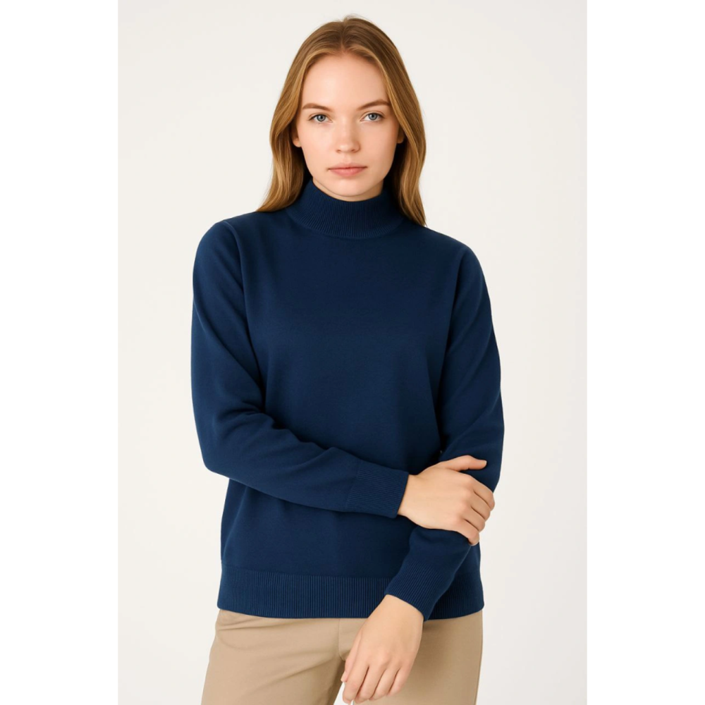 Lucky Life Kadın Yarım Boğaz Triko Kazak Yumuşak Dokulu Pamuklu I Lucky Life Kadın Yarım Boğaz Triko Kazak Yumuşak Dokulu Pamuklu I