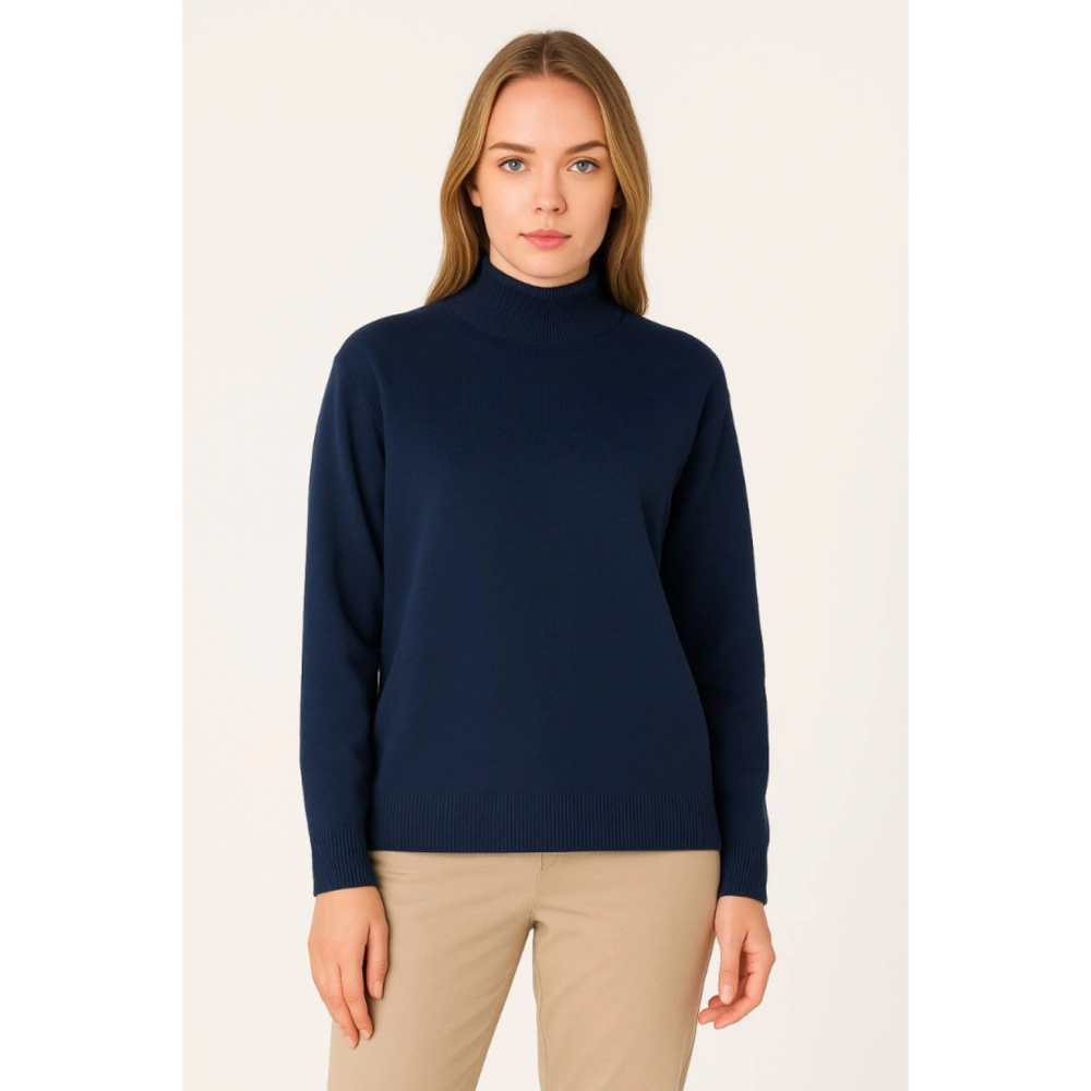 Lucky Life Kadın Yarım Boğaz Triko Kazak Yumuşak Dokulu Pamuklu I Lucky Life Kadın Yarım Boğaz Triko Kazak Yumuşak Dokulu Pamuklu I