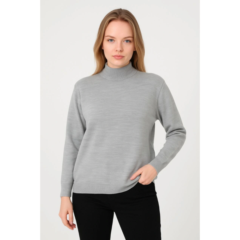 Lucky Life Kadın Yarım Boğaz Triko Kazak Yumuşak Dokulu Pamuklu I Lucky Life Kadın Yarım Boğaz Triko Kazak Yumuşak Dokulu Pamuklu I