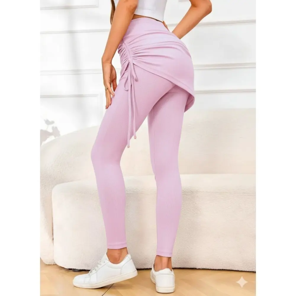 Lucky Life Kadın Yüksek Bel Yandan Büzgülü Alttan Uzun Kaşkorse T