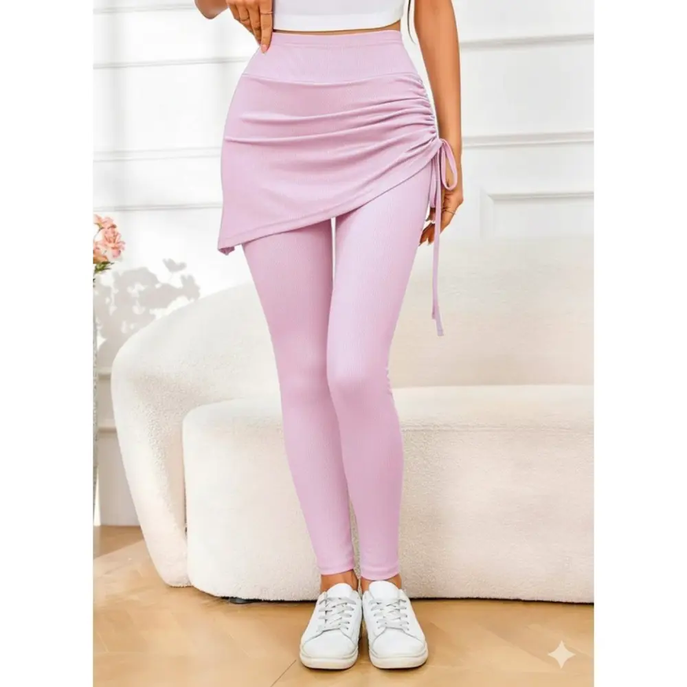 Lucky Life Kadın Yüksek Bel Yandan Büzgülü Alttan Uzun Kaşkorse T