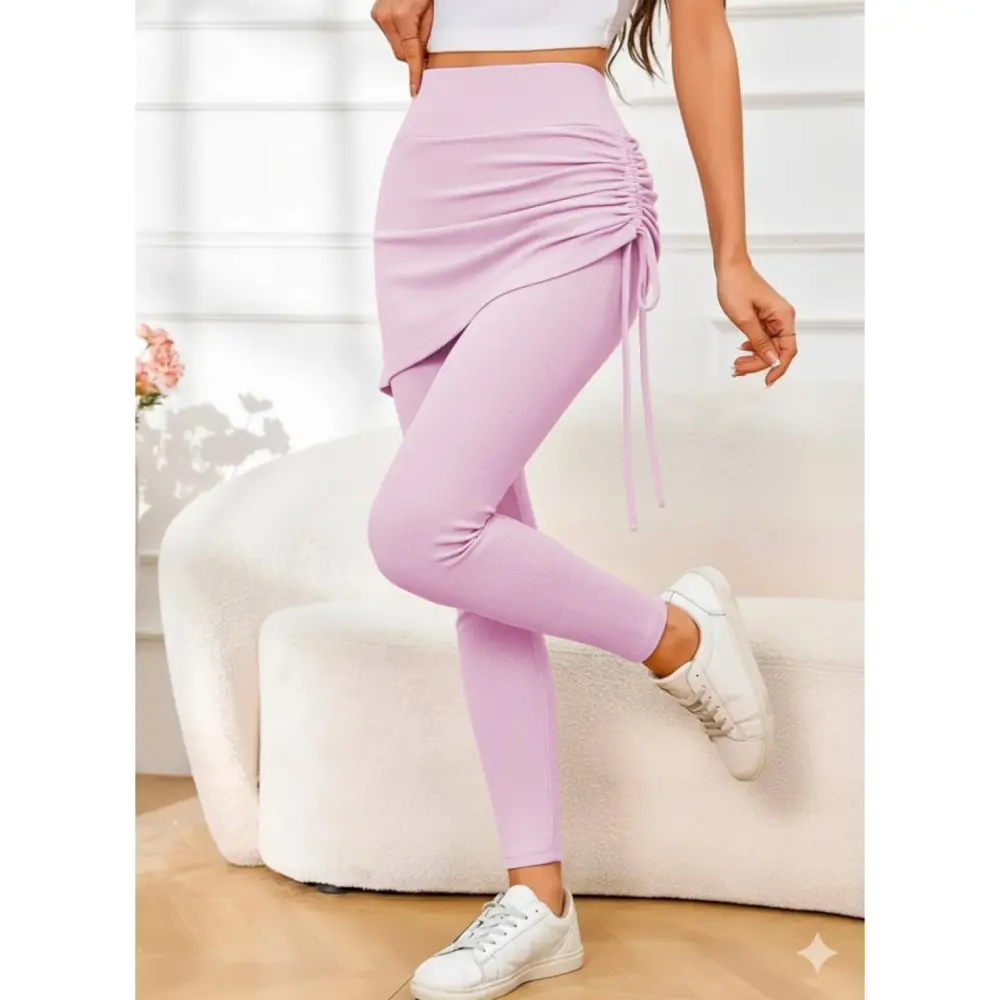 Lucky Life Kadın Yüksek Bel Yandan Büzgülü Alttan Uzun Kaşkorse T