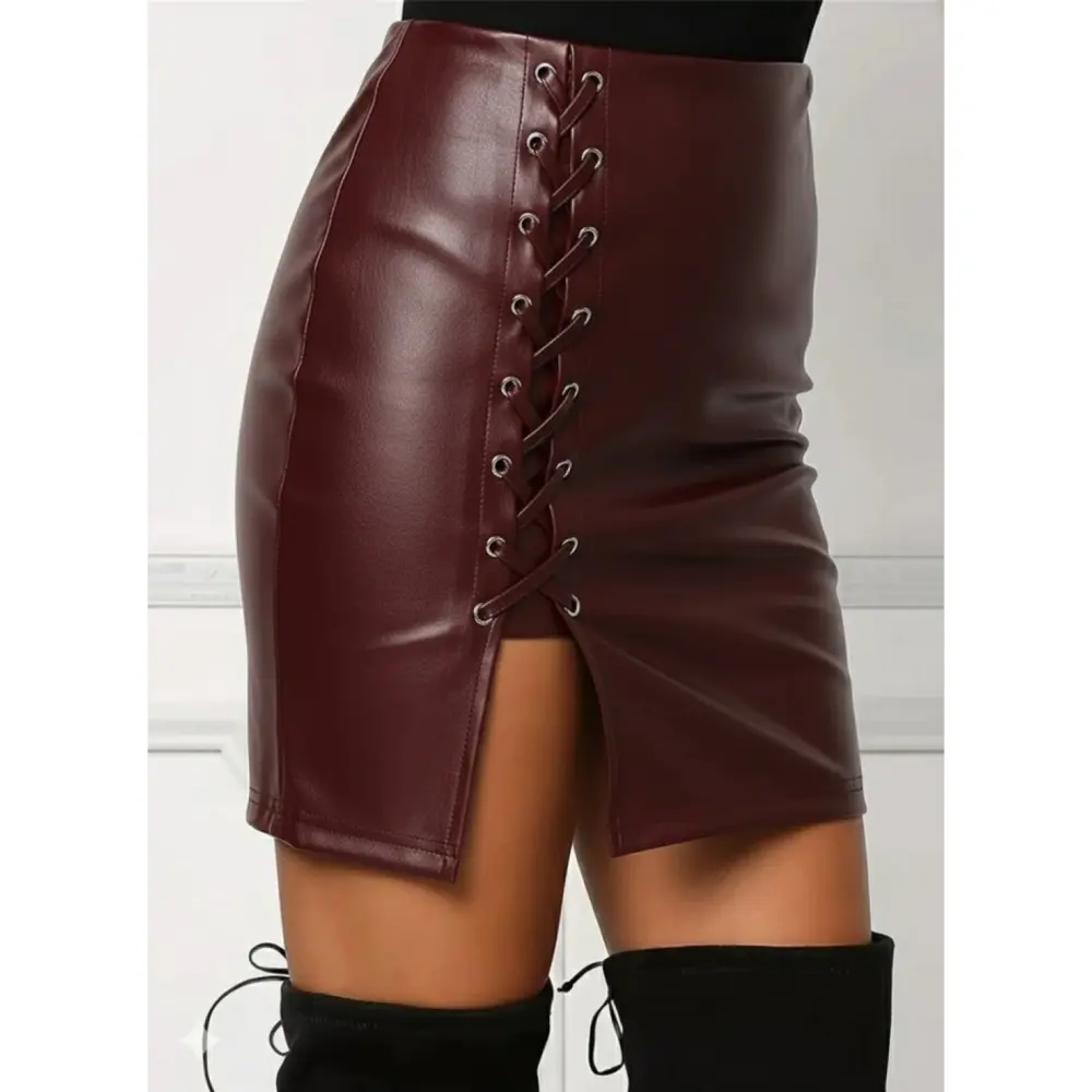 Lucky Life Kadın  Yüksek Bel Yandan çapraz Bağcıklı Yırtmaçlı Min