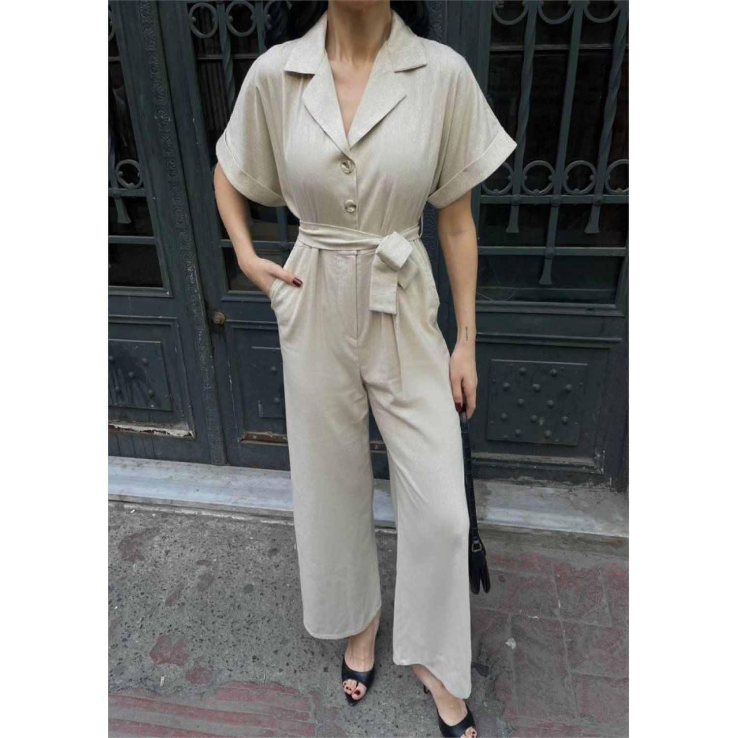 Lucky Life Lucky Life Kadın KETEN TULUM BEL BAĞLAMA DETAYLI - Kre