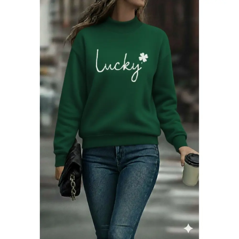 Lucky Life Lucky Life Kadın Uzun Kollu Bisiklet Yaka Viskon Iki I