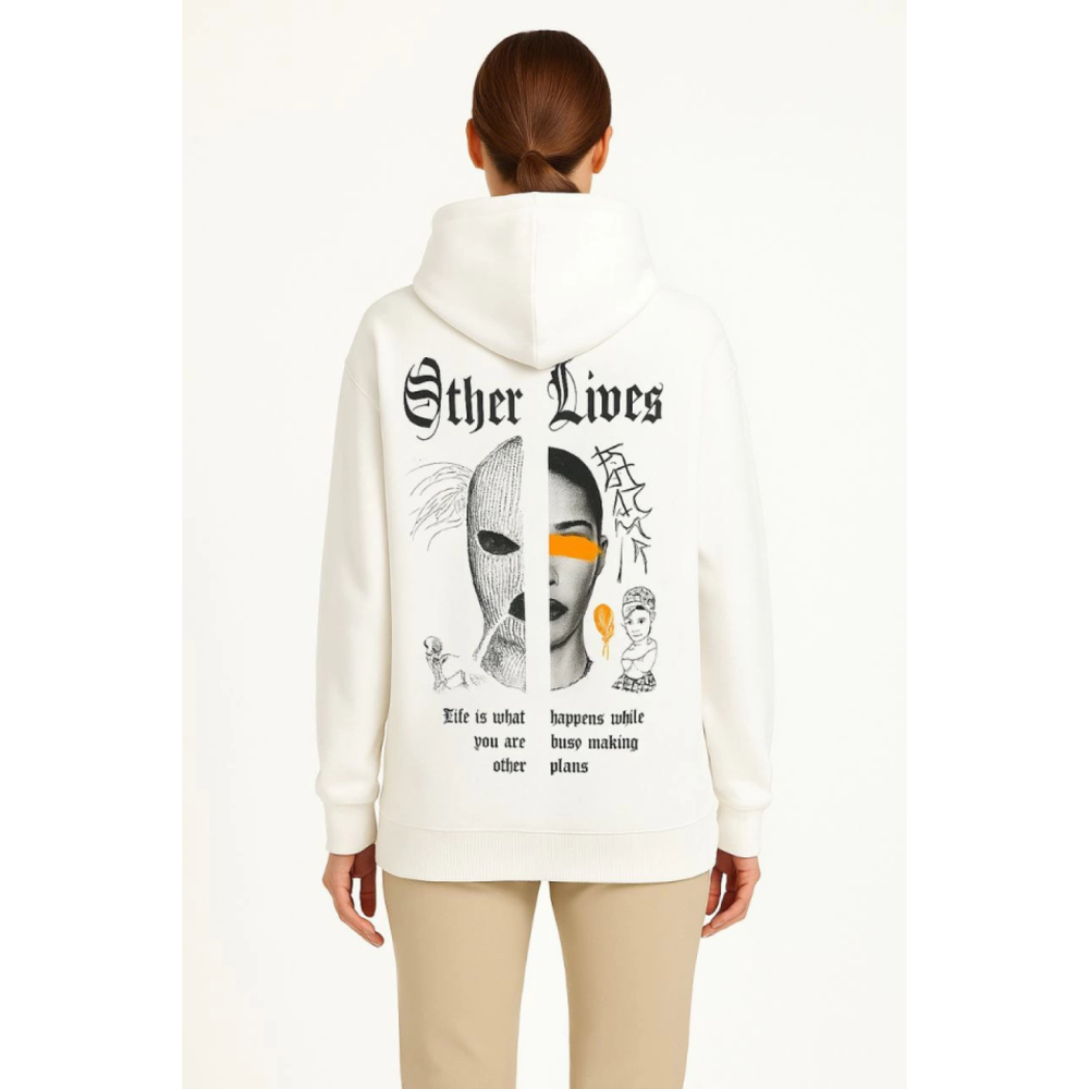 Lucky Life Oversize Üç İplik Şardonlu Kapüşonlu Sweatshirt – Beya Lucky Life Oversize Üç İplik Şardonlu Kapüşonlu Sweatshirt – Beya
