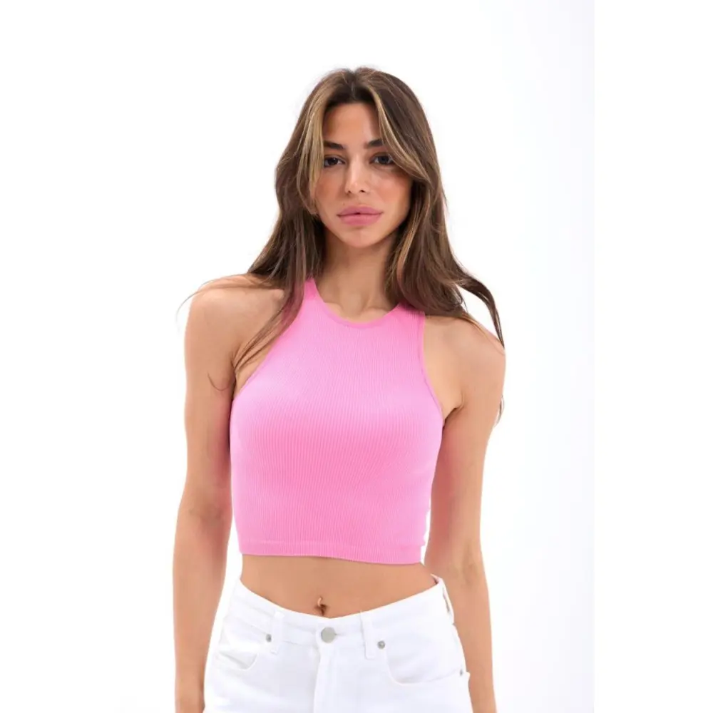 Lucky Life SPORCU YARIM T-SHİRT-PEMBE