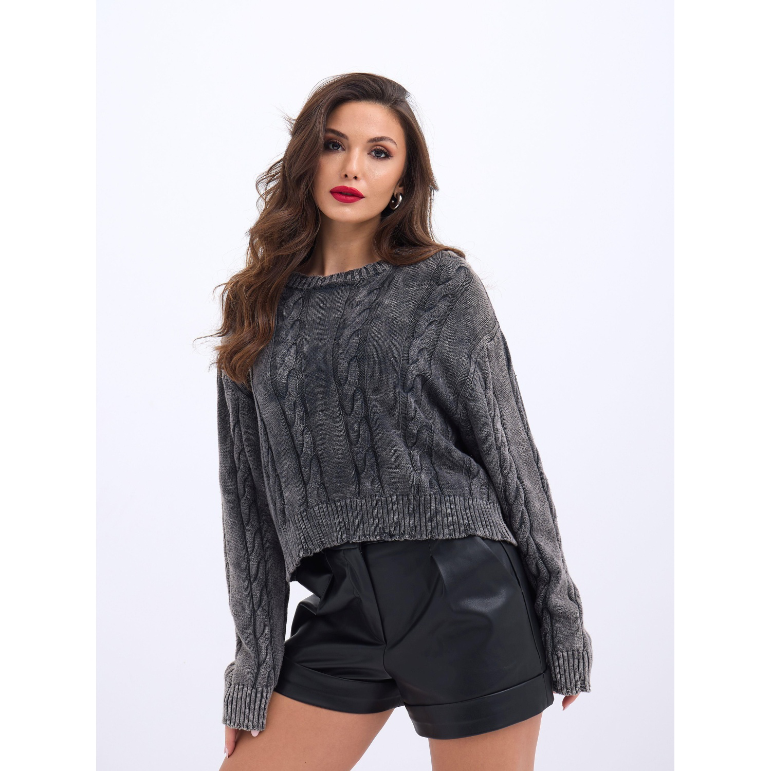 Lucky Life TRİKO SAÇ ÖRGÜ KAZAK-ANTRASİT