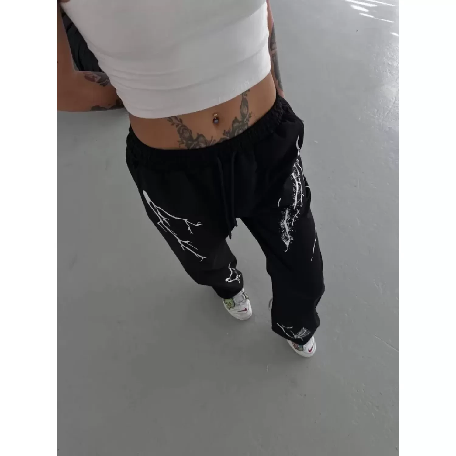 Lucky Life Unisex Dijital Baskılı Eşofman Altı - Siyah