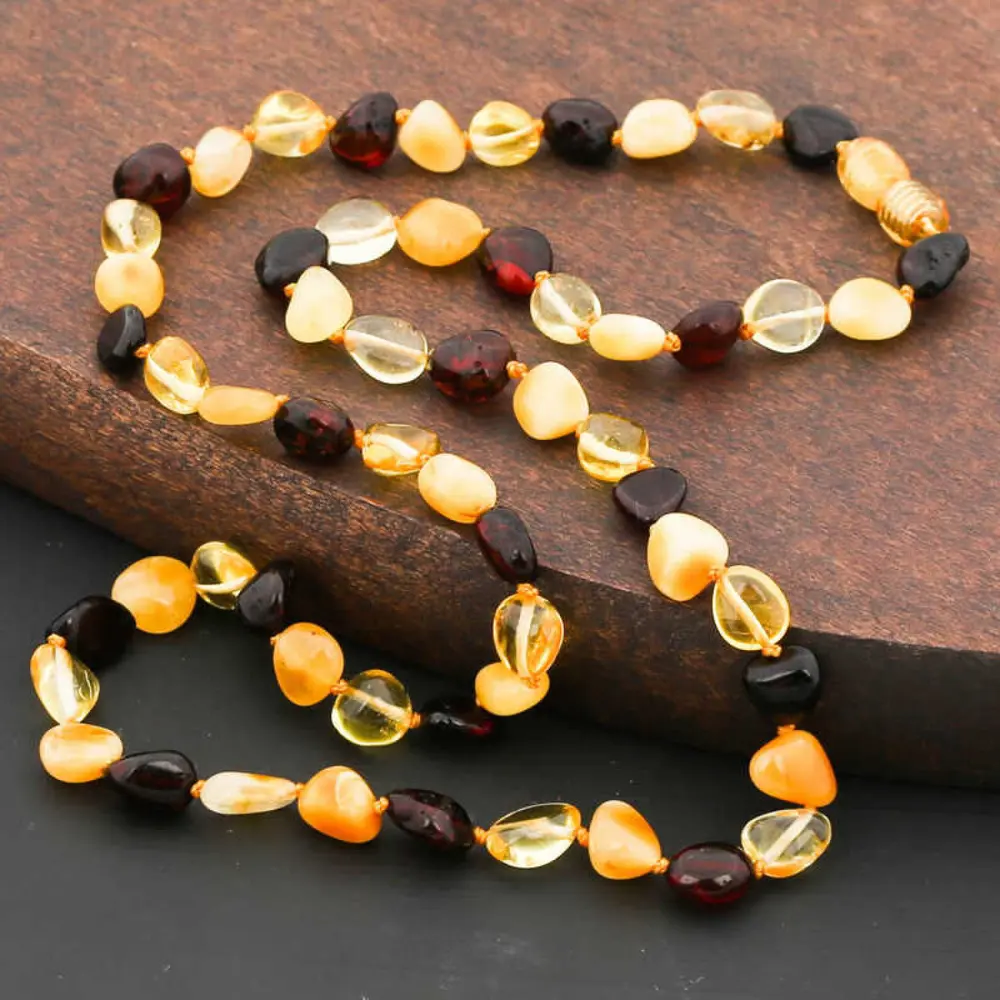 Lucky Life Yetişkin Damla Kehribar Kolye