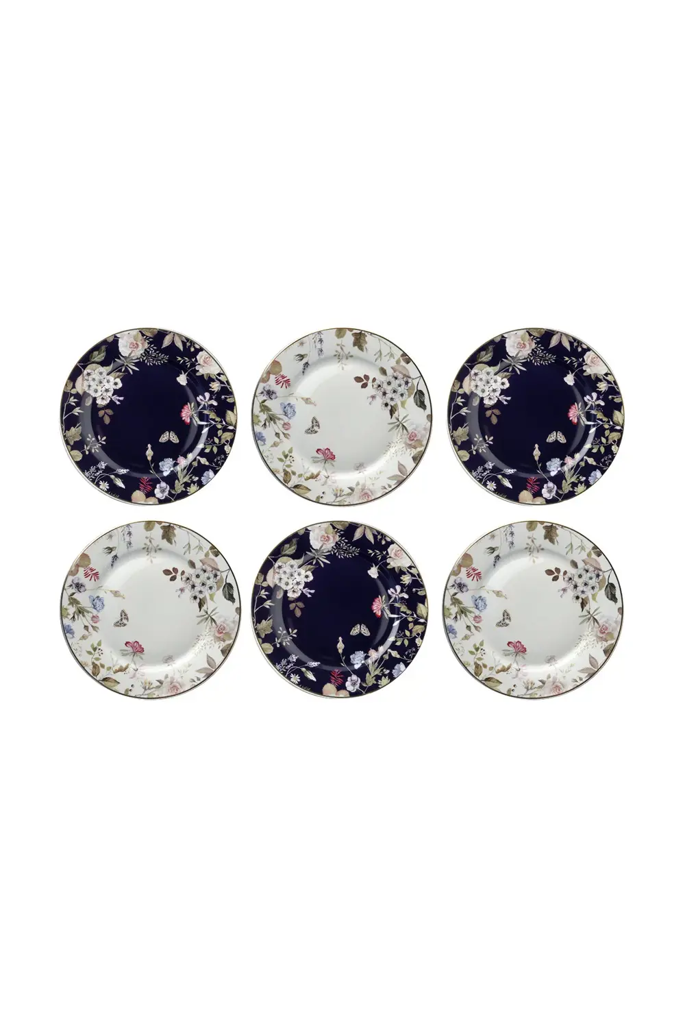 Luckyart Fleurisse Bone 20cm 6'lı Tabak Seti