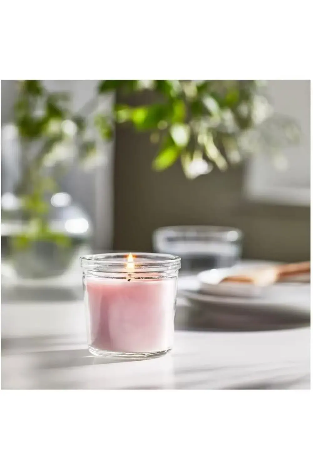 LUGNARE Cam Kokulu Mum (Yasemin/Pembe), Çap: 7,5 cm 1185222