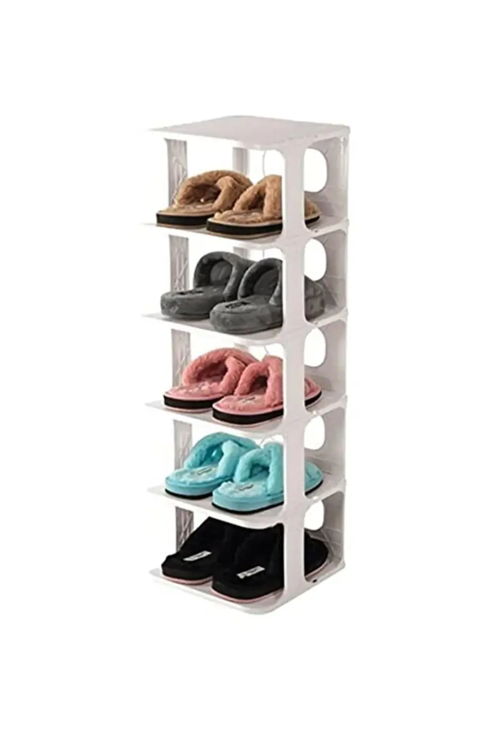 Lüks Ayakkabılık Düzenleyici Organizer 5 Katlı Beyaz