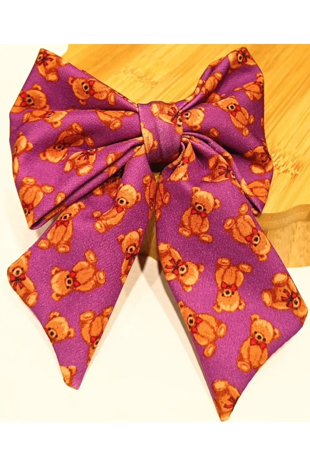 Lüks Ayıcık Figürlü Fiyonk Klips Toka