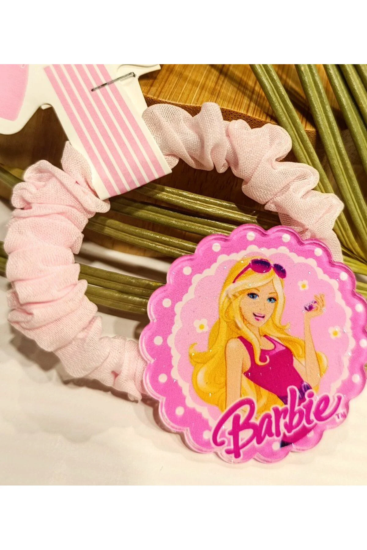 Lüks Barbie Figürlü Tül Lastik Toka