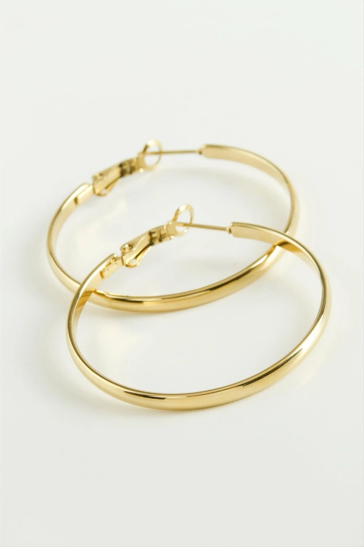 Lüks Çelik Halka Küpe 3,8 cm