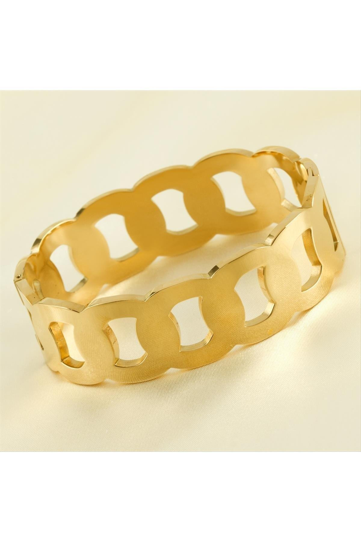 Lüks Çelik Kelepçe Bileklik