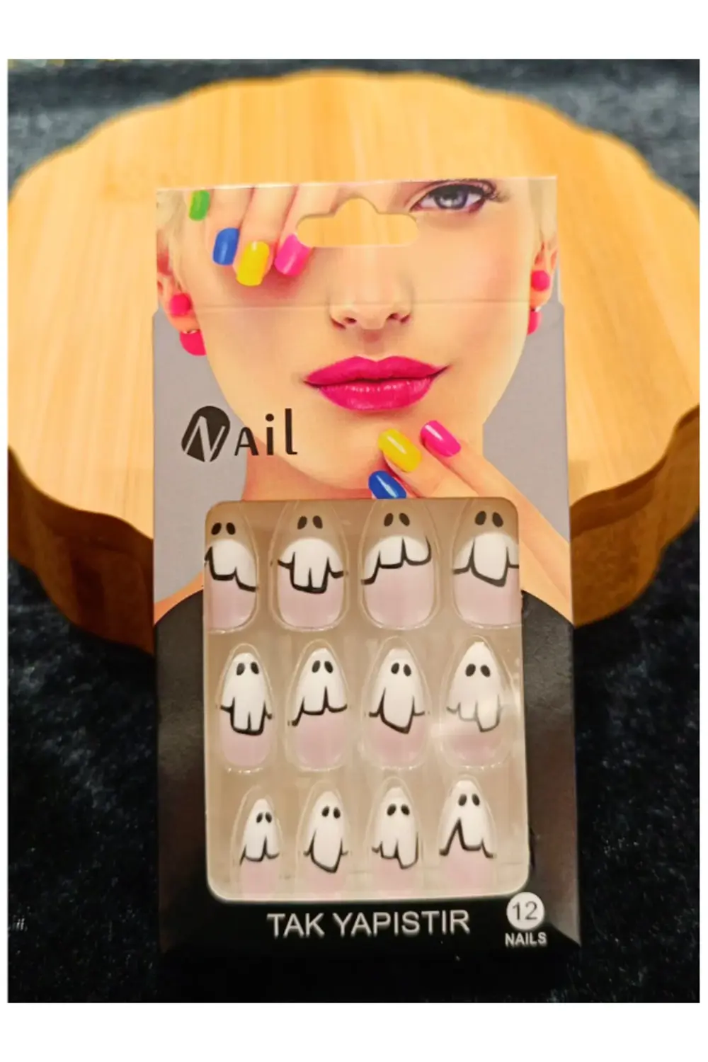 Lüks Çift Renk Figürlü Takma Tırnak