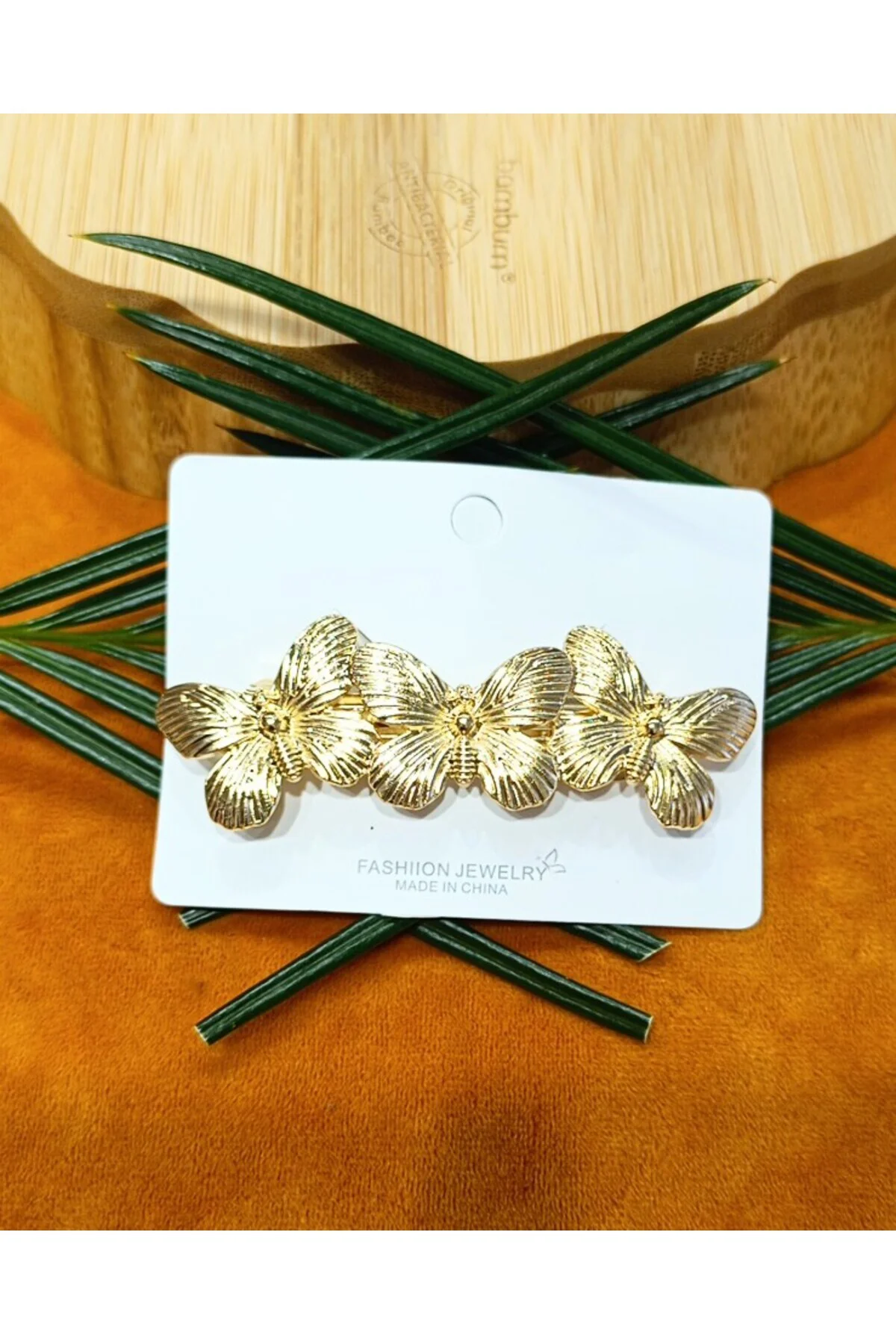 Lüks Figürlü Gold Klips Toka