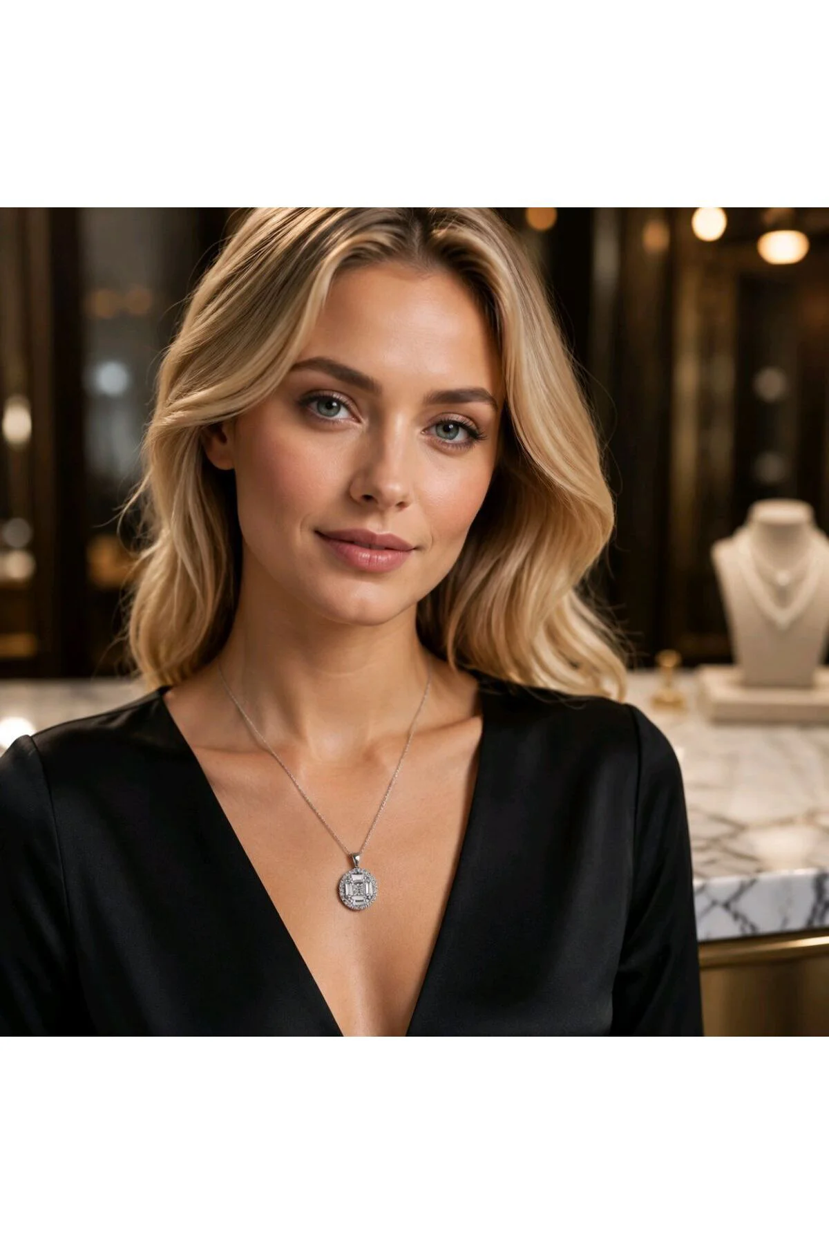 Lüks Figürlü Gösterişli Zirkon Taşlı Kolye