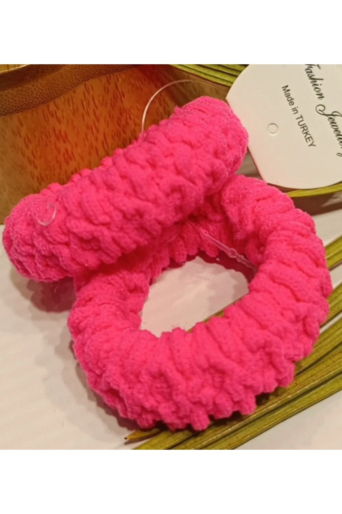 Lüks Figürlü Pembe Lastik Toka