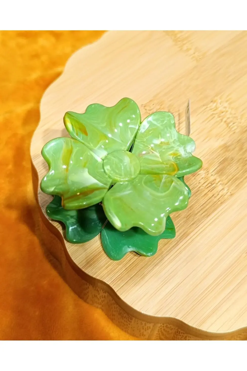 Lüks Figürlü Yeşil Kıstırma Toka