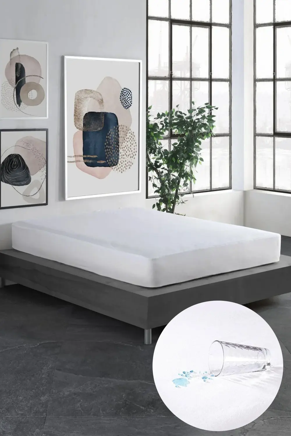 Lüks Fitted Full Kenar Sıvı Geçirmez Koruyucu Yatak Alez