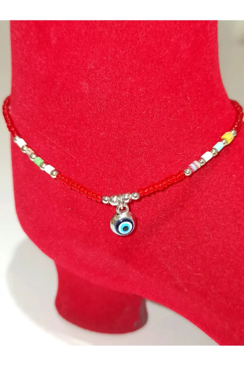 Lüks Gösterişli Kararmaz El Yapımı Boncuklu Renkli Hal Hal