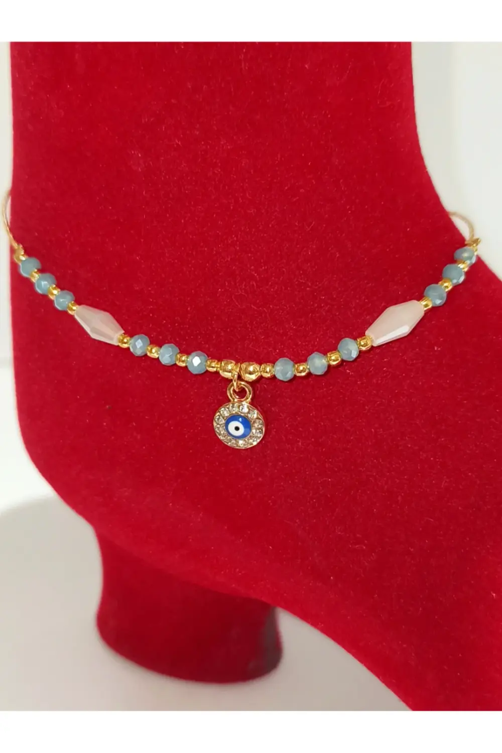 Lüks Gösterişli Kararmaz El Yapımı Boncuklu Renkli Hal Hal