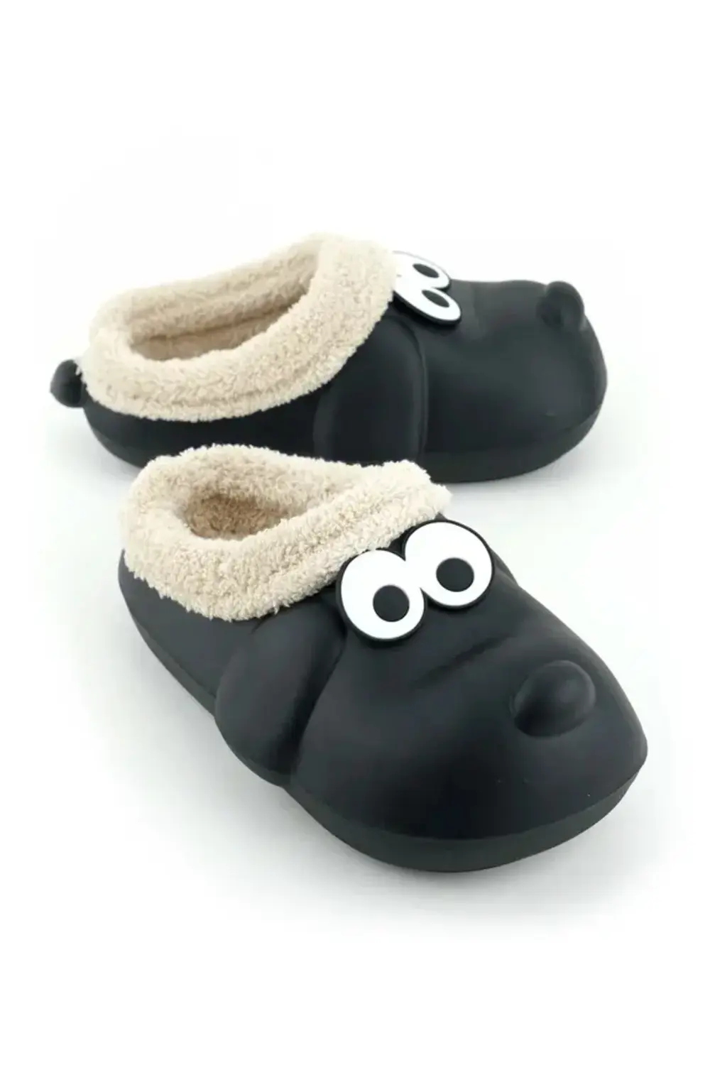 Lüks Gösterişli Kışlık Siyah Renk 40 Numara Terlik