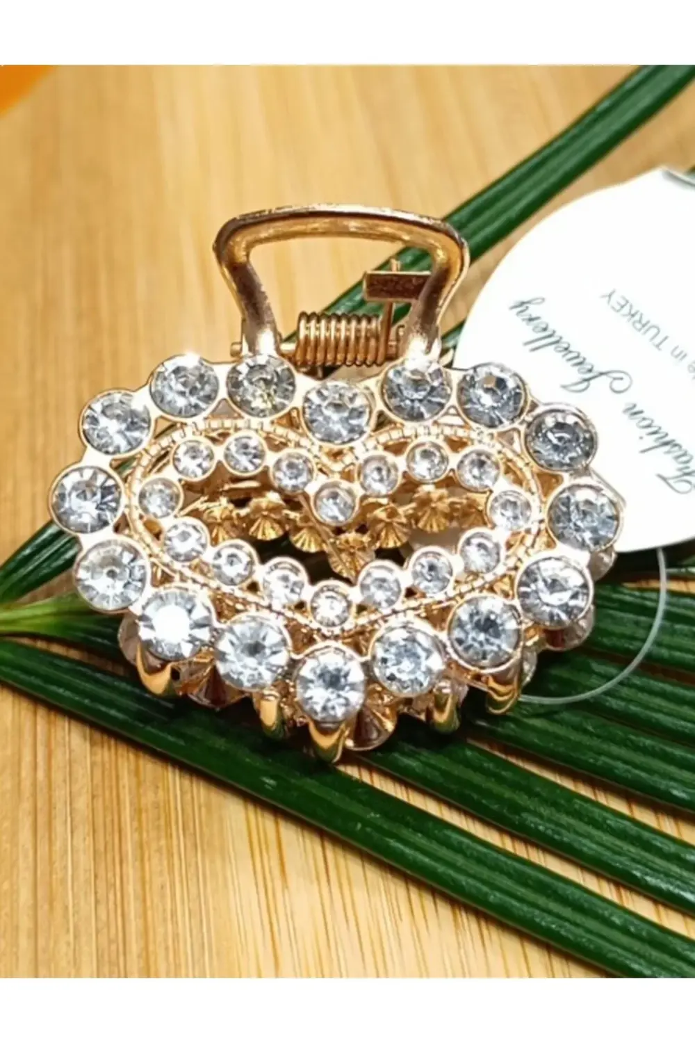 Lüks Gösterişli Parıltılı Metal Kıstırma Toka