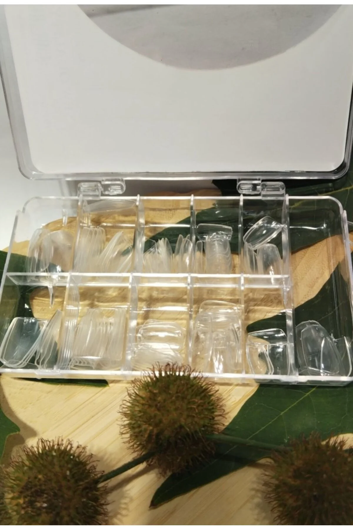 Lüks Gösterişli Şeffaf Kare Takma Tırnak