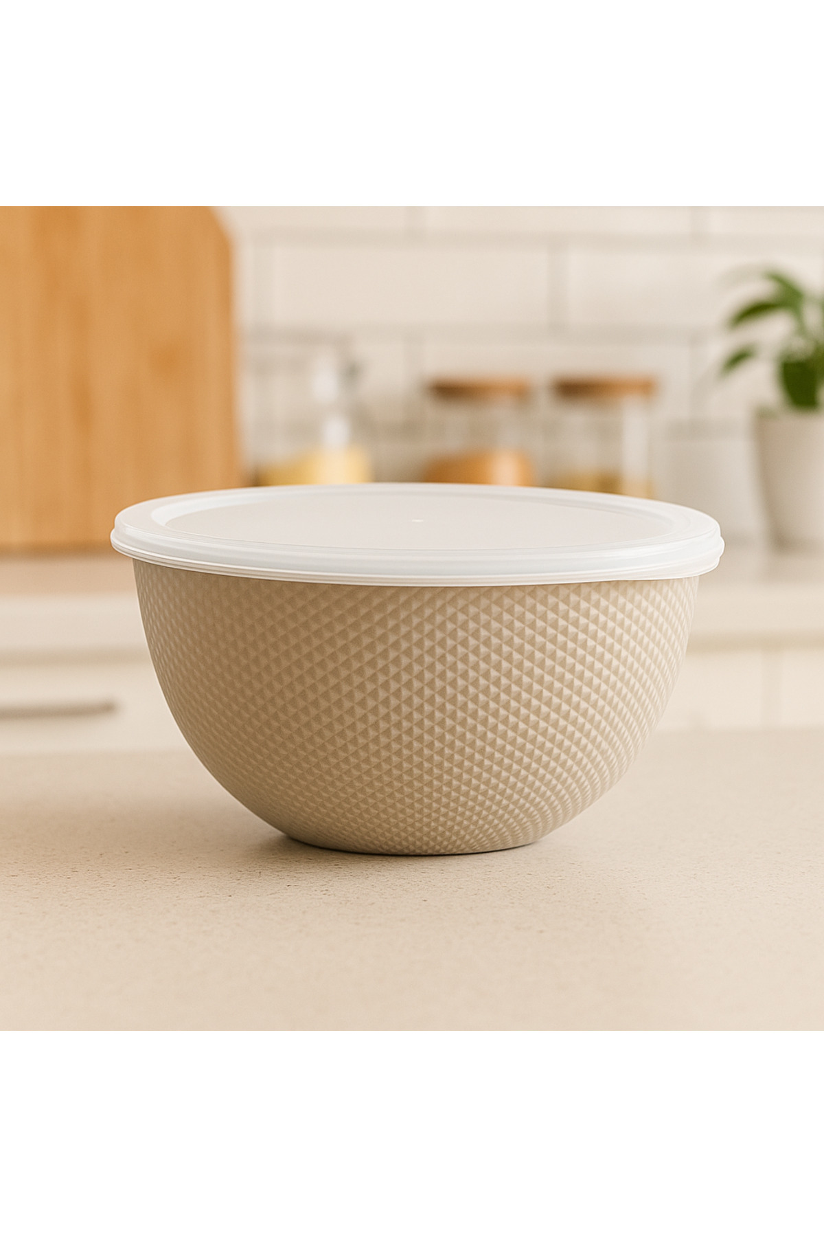 Pazar Kapısı Lüks Kapaklı 3 Boy Kase Saklama Kabı 0,5 L - 1,0 L - 2,0 L