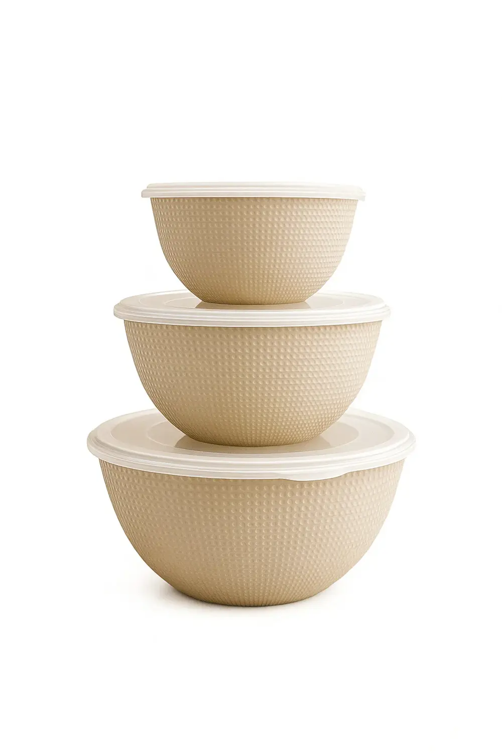 Lüks Kapaklı 3 Boy Kase Saklama Kabı 0,5 L - 1,0 L - 2,0 L