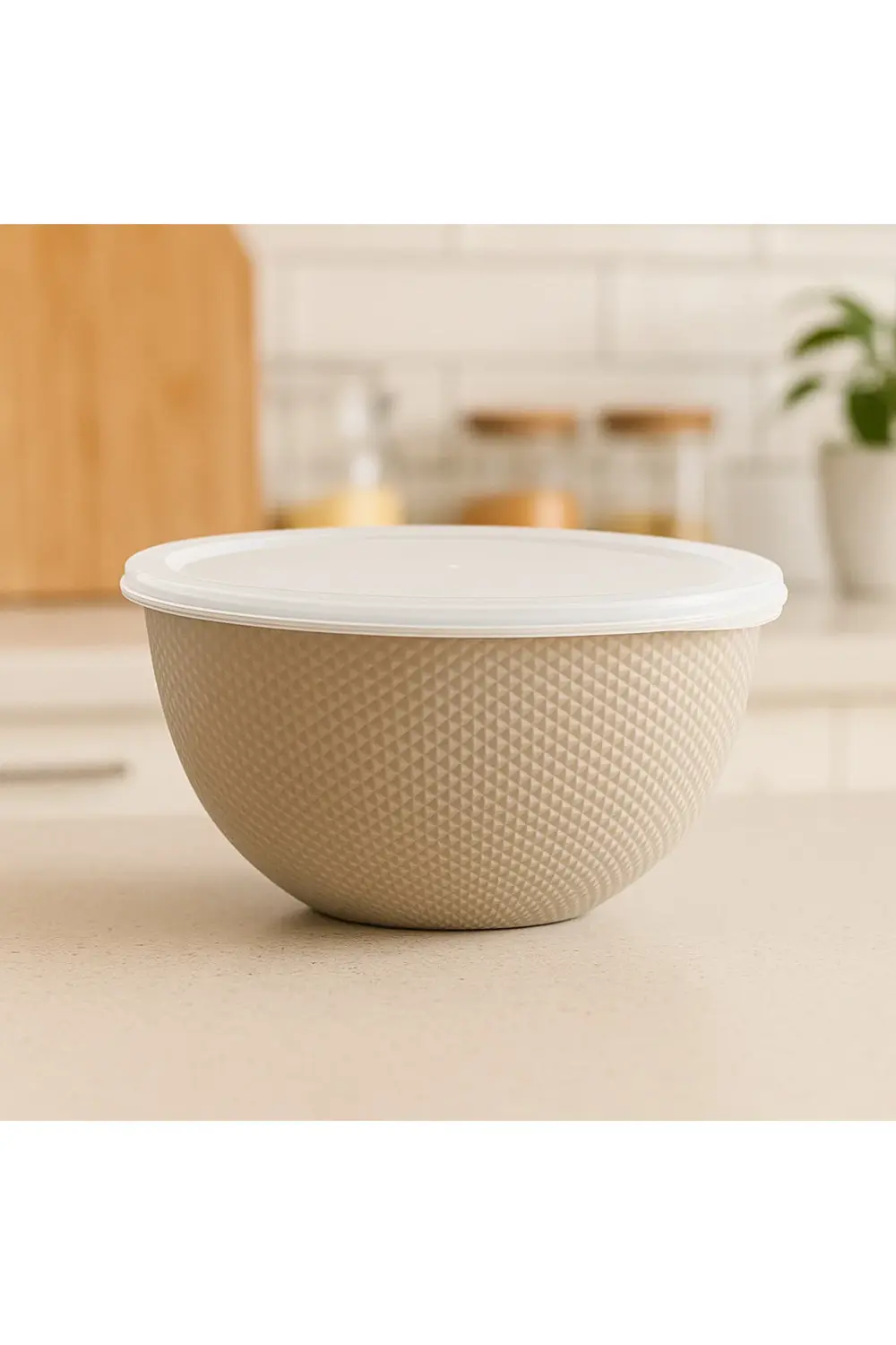 Lüks Kapaklı 3 Boy Kase Saklama Kabı 0,5 L - 1,0 L - 2,0 L