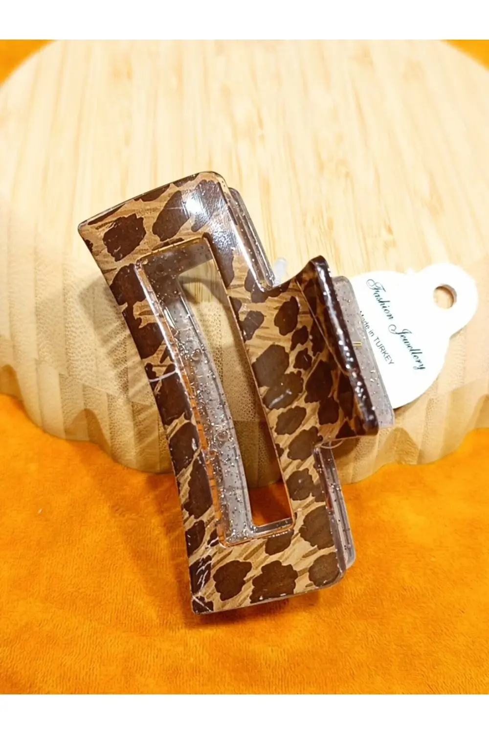 Lüks Leopar Figürlü Kıstırma Toka