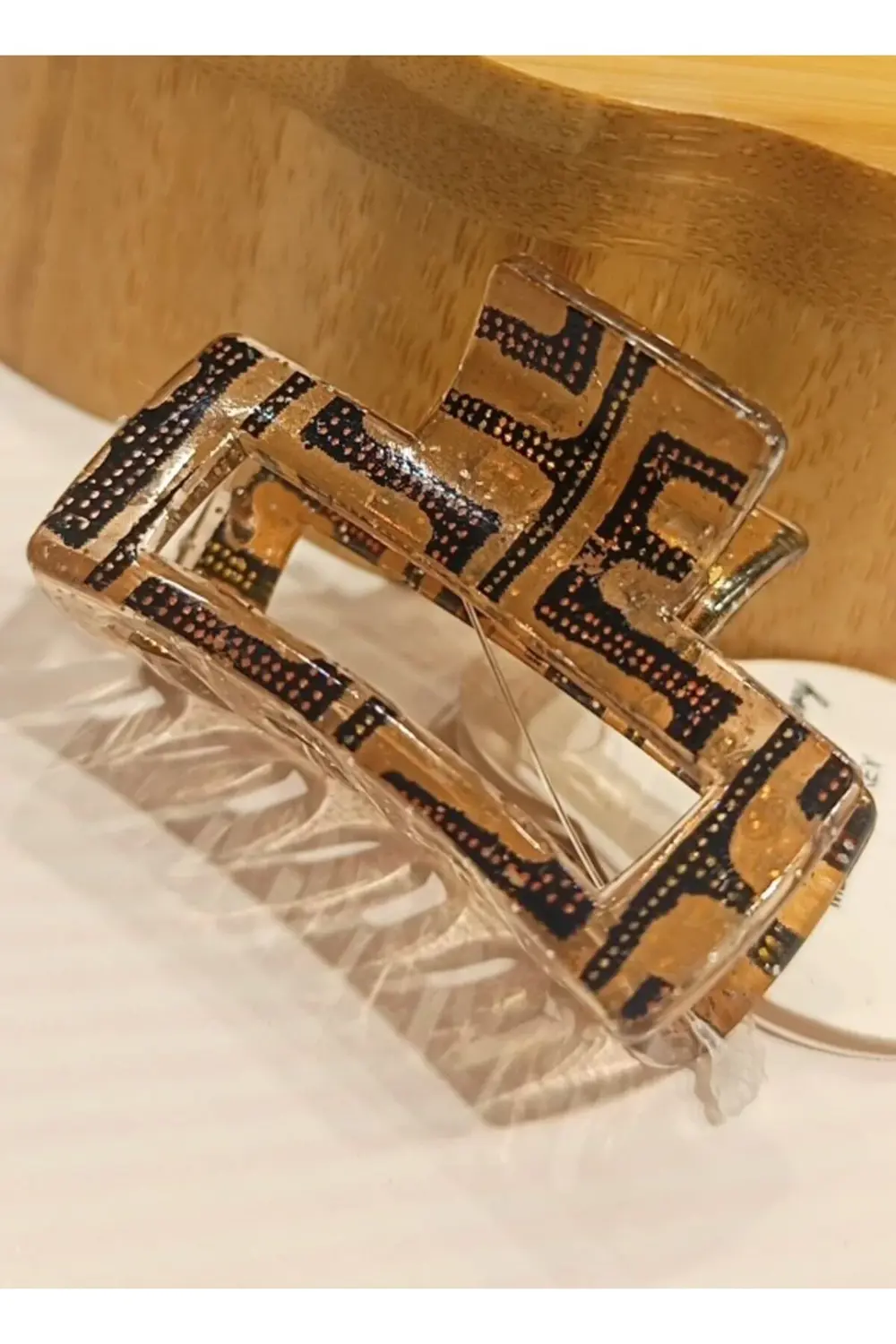 Lüks Leopar Figürlü Küçük Kıstırma Toka