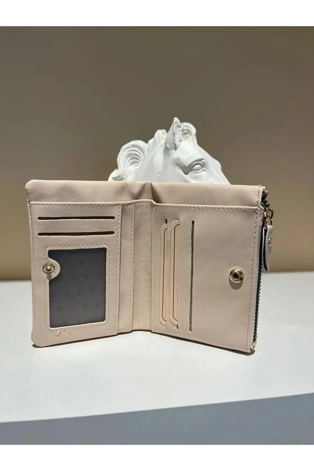 Lüks Luw Klipsli Bozuk Para Bölmeli Kadın Cüzdanı