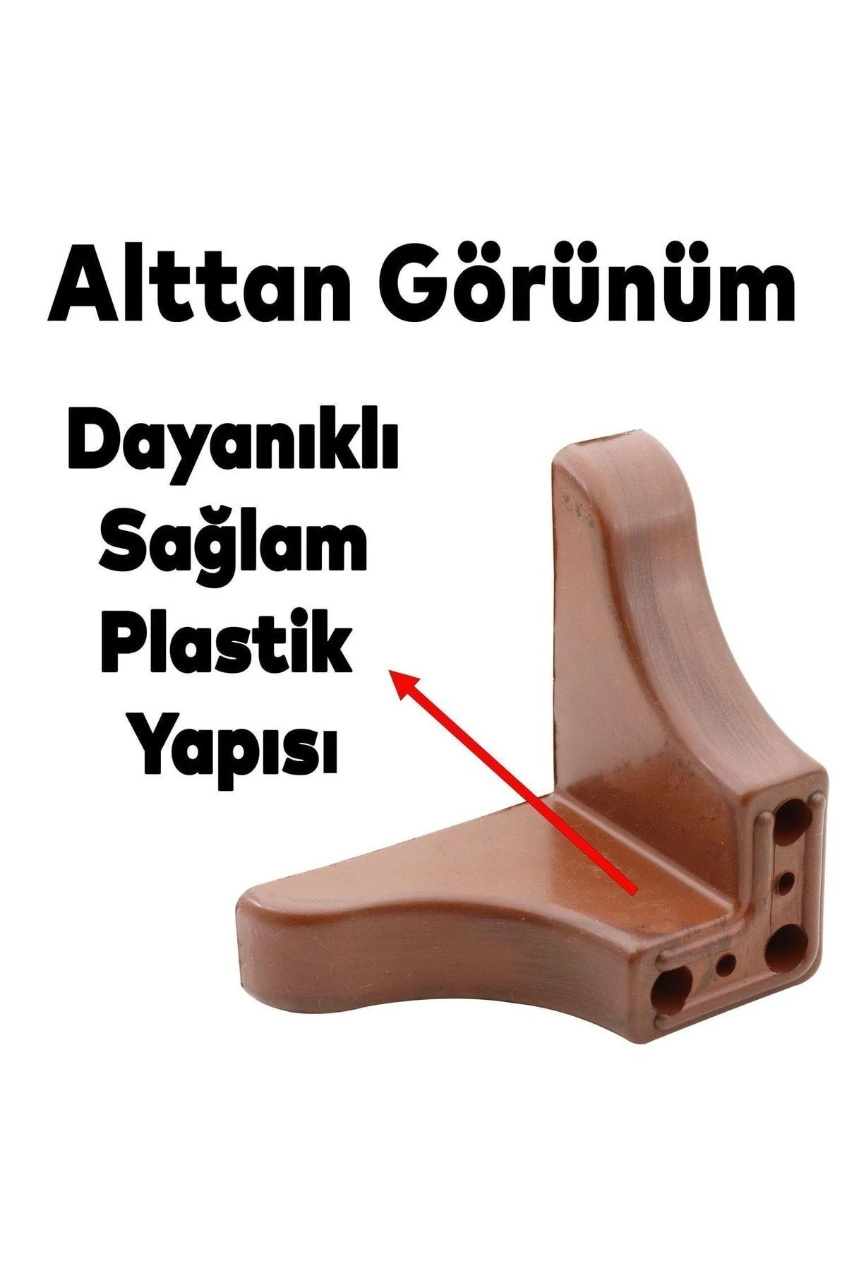 Lüks Mobilya Kanepe Sehpa Puf Koltuk Ayağı 7.5 Cm Kahverengi Ahşap Desenli Baza Ayak 4 ADET FİYATIDIR