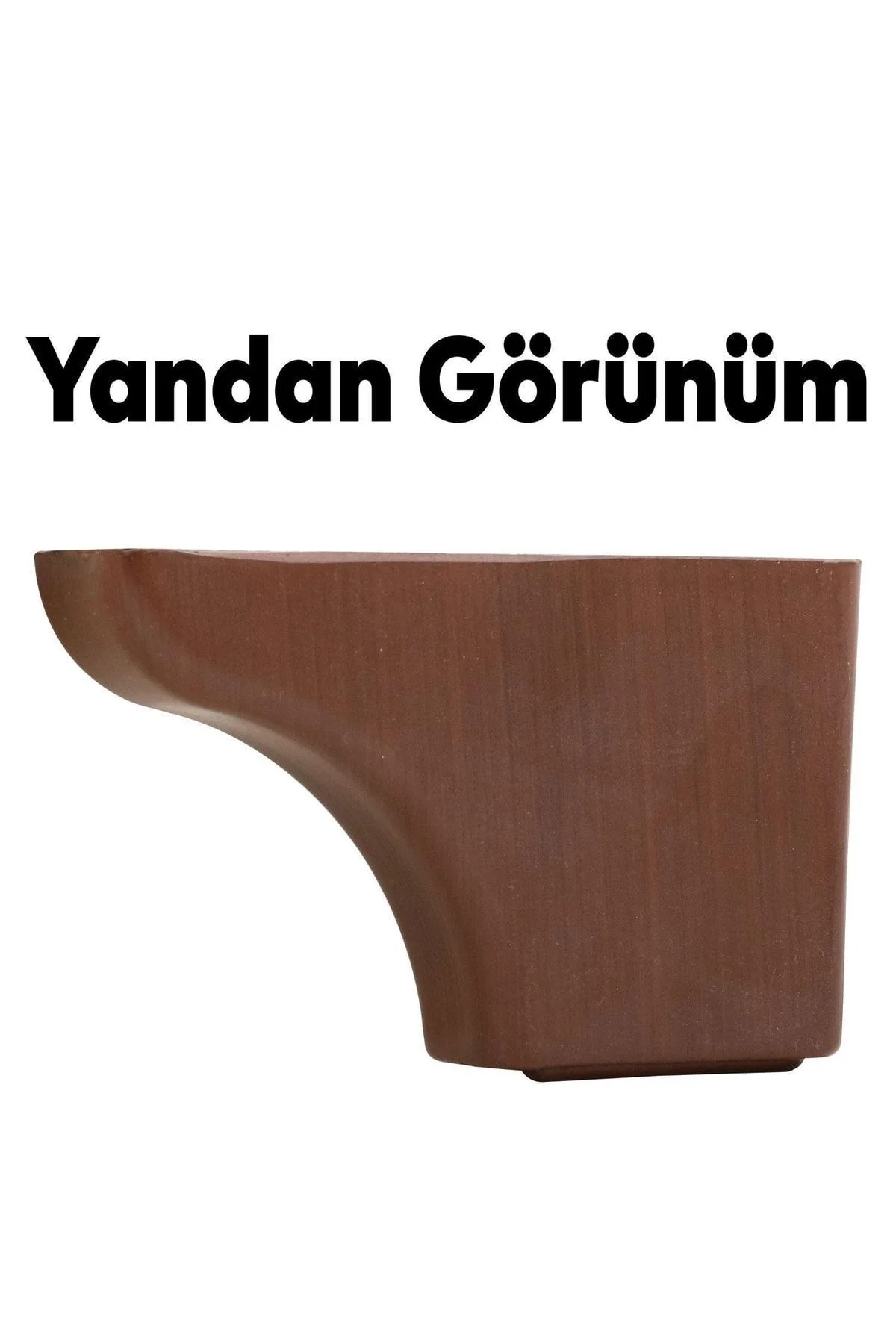 Lüks Mobilya Kanepe Sehpa Puf Koltuk Ayağı 7.5 Cm Kahverengi Ahşap Desenli Baza Ayak 4 ADET FİYATIDIR