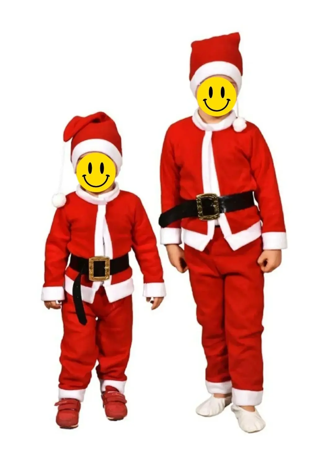 Lüks Noel Baba Çocuk Kostümü 4 Parça