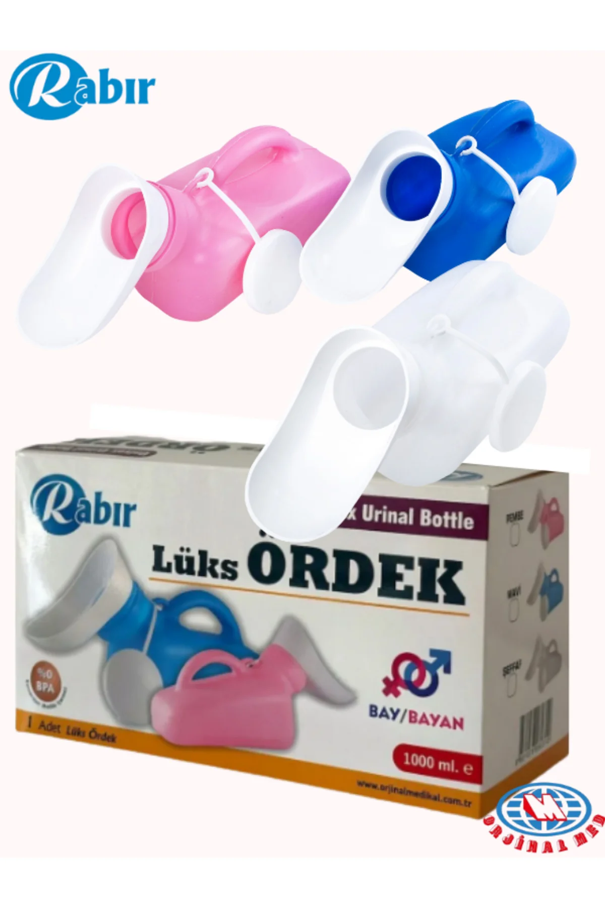 Lüks Ördek-idrar Yapma Kabı Beyaz (1000 Ml) -kadın Ve Erkek Uyuml