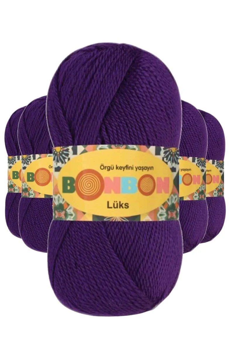 Lüks Patik İpi Yünü Mor 98290 – 5'li Paket %100 Akrilik Örgü İpi Lüks Patik İpi Yünü Mor 98290 – 5'li Paket %100 Akrilik Örgü İpi